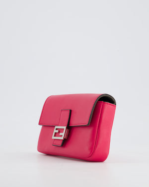 Fendi Fuchsia Pink Micro Baguette Bag with Palladium Hardware