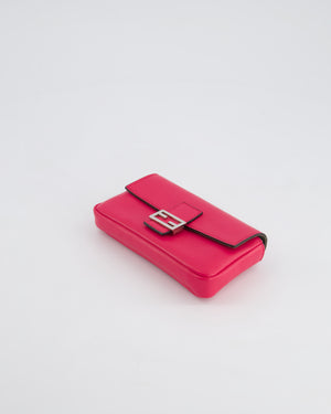 Fendi Fuchsia Pink Micro Baguette Bag with Palladium Hardware