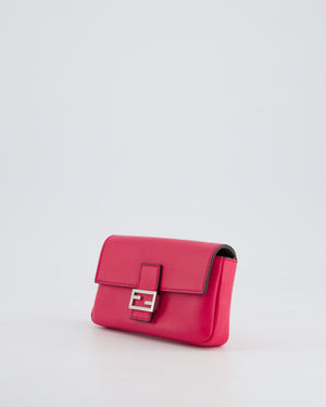 Fendi Fuchsia Pink Micro Baguette Bag with Palladium Hardware