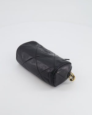 Chanel Vintage Black Mini Camera Bag in Lambskin Leather with 24k Gold Hardware