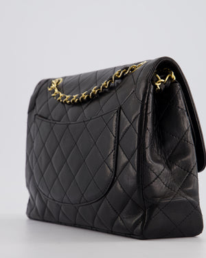 Chanel Black Double Flap Bag in Lambskin Leather with Mixed Hardware