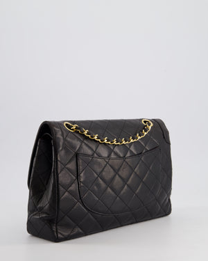 Chanel Black Double Flap Bag in Lambskin Leather with Mixed Hardware