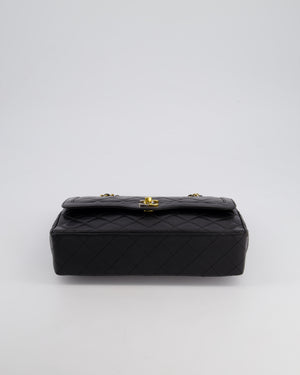 Chanel Black Double Flap Bag in Lambskin Leather with Mixed Hardware