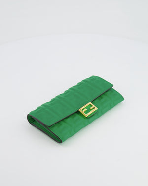 *FIRE PRICE* Fendi Green FF Baguette on Chain Leather Bag with Gold Hardware