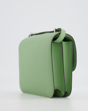 *FIRE PRICE* Hermès Constance III Mini Miroir 18cm Bag in Vert Criquet Swift Leather with Palladium Hardware