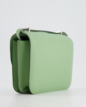 *FIRE PRICE* Hermès Constance III Mini Miroir 18cm Bag in Vert Criquet Swift Leather with Palladium Hardware