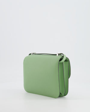 *FIRE PRICE* Hermès Constance III Mini Miroir 18cm Bag in Vert Criquet Swift Leather with Palladium Hardware