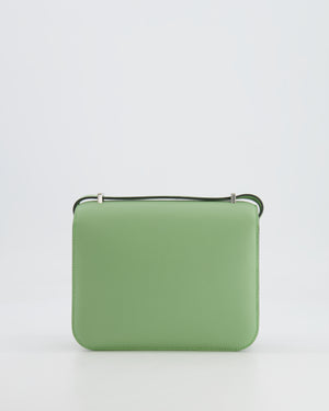 *FIRE PRICE* Hermès Constance III Mini Miroir 18cm Bag in Vert Criquet Swift Leather with Palladium Hardware