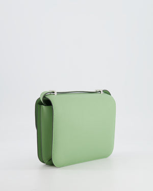 *FIRE PRICE* Hermès Constance III Mini Miroir 18cm Bag in Vert Criquet Swift Leather with Palladium Hardware