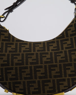 Fendi FF Fendigraphy Logo Bag with Gold Logo Bottom Detail