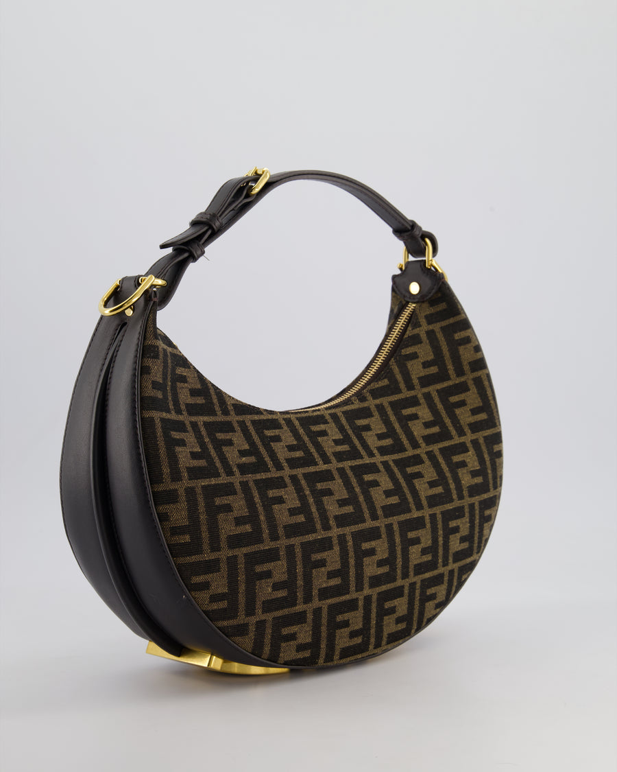 Fendi FF Fendigraphy Logo Bag with Gold Logo Bottom Detail