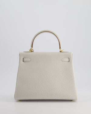 *HOLY GRAIL* Hermès Kelly Bag 25cm Retourne in Gris Perle Togo Leather with Gold Hardware