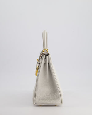 *HOLY GRAIL* Hermès Kelly Bag 25cm Retourne in Gris Perle Togo Leather with Gold Hardware