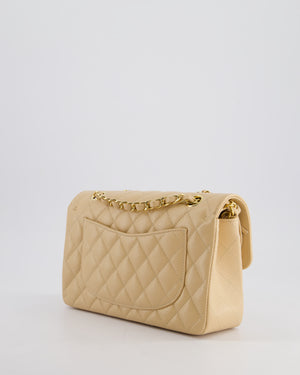 *RARE* Chanel Beige Small Classic Double Flap Bag in Caviar Leather with Gold Hardware