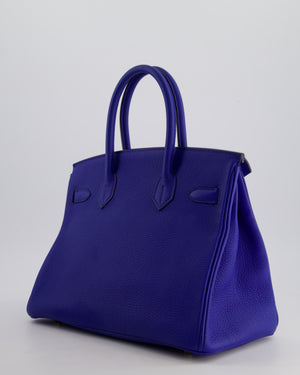 *RARE* Hermès Birkin Bag 30cm Retourne in Blue Royal Togo Leather with Gold Hardware