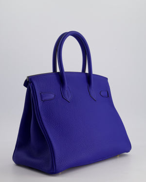 *RARE* Hermès Birkin Bag 30cm Retourne in Blue Royal Togo Leather with Gold Hardware