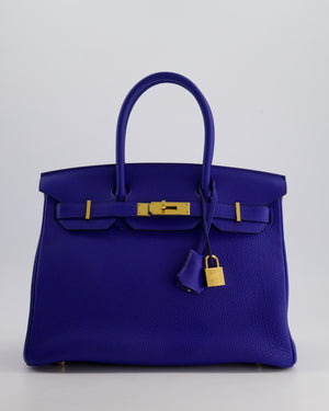 *RARE* Hermès Birkin Bag 30cm Retourne in Blue Royal Togo Leather with Gold Hardware