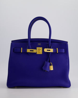 *RARE* Hermès Birkin Bag 30cm Retourne in Blue Royal Togo Leather with Gold Hardware