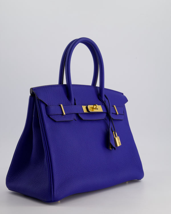 *RARE* Hermès Birkin Bag 30cm Retourne in Blue Royal Togo Leather with Gold Hardware