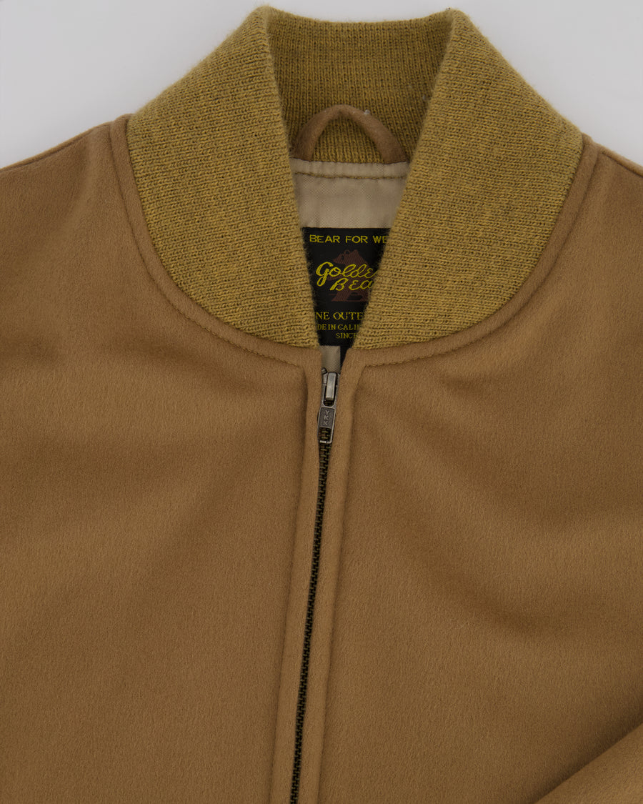 Golden Bear Menswear Brown Wool Varsity Jacket Size L (EU 52)