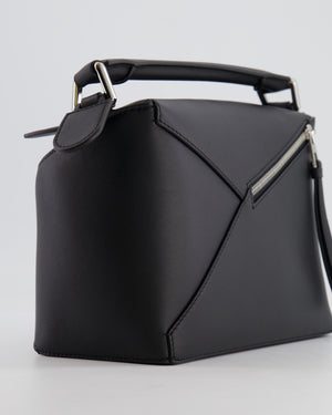 Loewe Black Small Puzzle Edge Bag in Calfskin Leather with Silver Hardware RRP £2,550