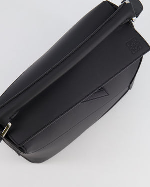 Loewe Black Small Puzzle Edge Bag in Calfskin Leather with Silver Hardware RRP £2,550