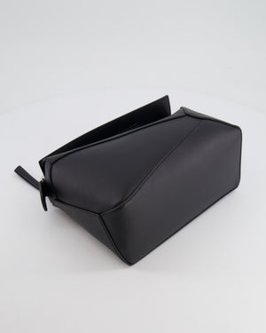 Loewe Black Small Puzzle Edge Bag in Calfskin Leather with Silver Hardware RRP £2,550