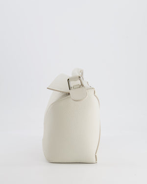 Loewe White Small Puzzle Edge Bag in Grained Calfskin Leather with Silver Hardware RRP £2,550