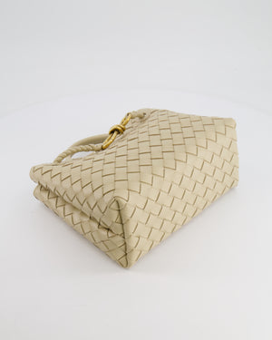 Bottega Veneta Small Andiamo Bag in Light Butterscotch Intrecciato Leather with Gold Hardware RRP £3,410