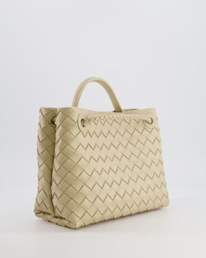 Bottega Veneta Small Andiamo Bag in Light Butterscotch Intrecciato Leather with Gold Hardware RRP £3,410