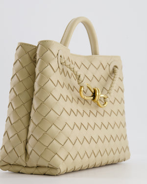 Bottega Veneta Small Andiamo Bag in Light Butterscotch Intrecciato Leather with Gold Hardware RRP £3,410