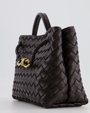 Bottega Veneta Small Andiamo Bag in Brown Fondant Intrecciato Leather with Gold Hardware RRP £3,410