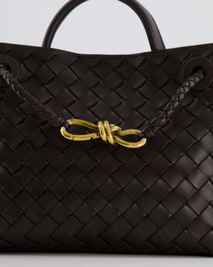 Bottega Veneta Small Andiamo Bag in Brown Fondant Intrecciato Leather with Gold Hardware RRP £3,410