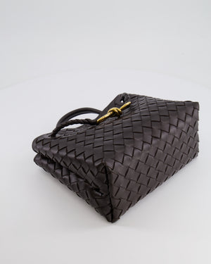 Bottega Veneta Small Andiamo Bag in Brown Fondant Intrecciato Leather with Gold Hardware RRP £3,410