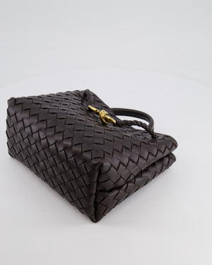 Bottega Veneta Small Andiamo Bag in Brown Fondant Intrecciato Leather with Gold Hardware RRP £3,410