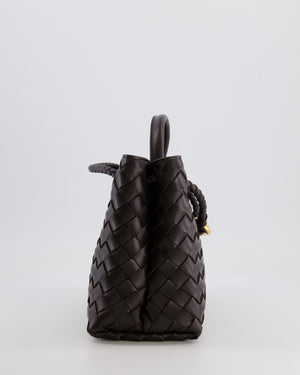 Bottega Veneta Small Andiamo Bag in Brown Fondant Intrecciato Leather with Gold Hardware RRP £3,410