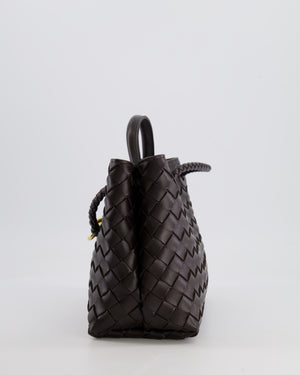 Bottega Veneta Small Andiamo Bag in Brown Fondant Intrecciato Leather with Gold Hardware RRP £3,410