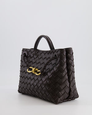 Bottega Veneta Small Andiamo Bag in Brown Fondant Intrecciato Leather with Gold Hardware RRP £3,410