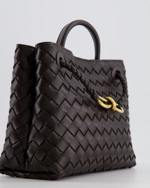 Bottega Veneta Small Andiamo Bag in Brown Fondant Intrecciato Leather with Gold Hardware RRP £3,410