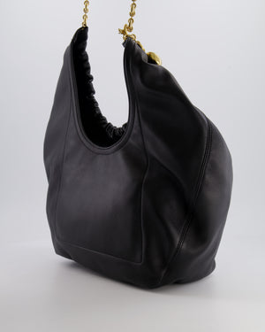 *HOT* Loewe Black Medium Squeeze Bag in Nappa Lambskin Leather and Gold Hardware RRP £3,650