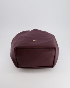 *HOT* Loewe Dark Burgundy Medium Squeeze Bag in Nappa Lambskin Leather and Gold Hardware RRP £3,650