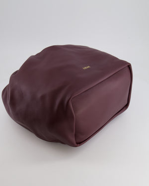 *HOT* Loewe Dark Burgundy Medium Squeeze Bag in Nappa Lambskin Leather and Gold Hardware RRP £3,650