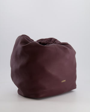 *HOT* Loewe Dark Burgundy Medium Squeeze Bag in Nappa Lambskin Leather and Gold Hardware RRP £3,650