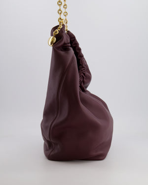 *HOT* Loewe Dark Burgundy Medium Squeeze Bag in Nappa Lambskin Leather and Gold Hardware RRP £3,650