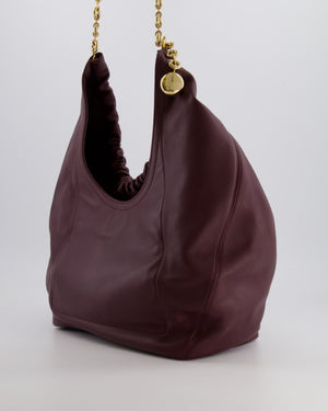 *HOT* Loewe Dark Burgundy Medium Squeeze Bag in Nappa Lambskin Leather and Gold Hardware RRP £3,650