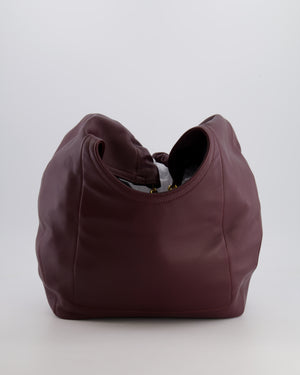 *HOT* Loewe Dark Burgundy Medium Squeeze Bag in Nappa Lambskin Leather and Gold Hardware RRP £3,650