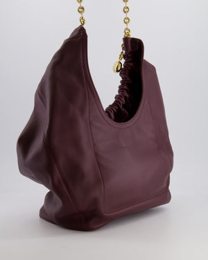 *HOT* Loewe Dark Burgundy Medium Squeeze Bag in Nappa Lambskin Leather and Gold Hardware RRP £3,650