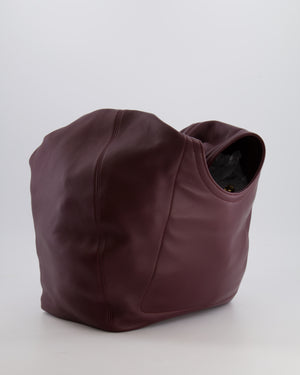 *HOT* Loewe Dark Burgundy Medium Squeeze Bag in Nappa Lambskin Leather and Gold Hardware RRP £3,650