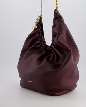 *HOT* Loewe Dark Burgundy Medium Squeeze Bag in Nappa Lambskin Leather and Gold Hardware RRP £3,650