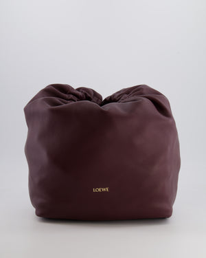 *HOT* Loewe Dark Burgundy Medium Squeeze Bag in Nappa Lambskin Leather and Gold Hardware RRP £3,650